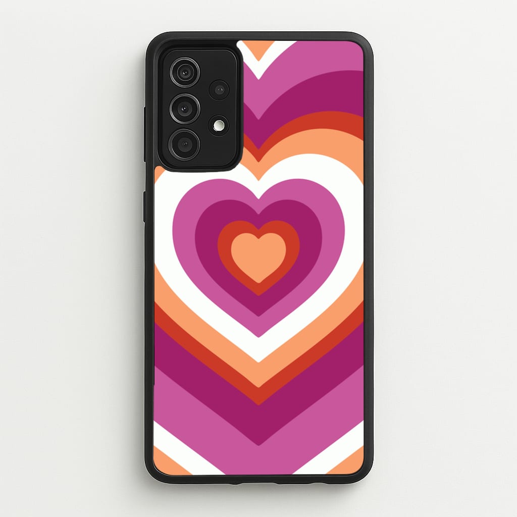 Lesbian Pride Heart  - Pride Phone Case for Galaxy A52 / A52s