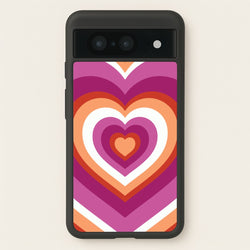 Lesbian Pride Heart  - Pride Phone Case for Google Pixel 8