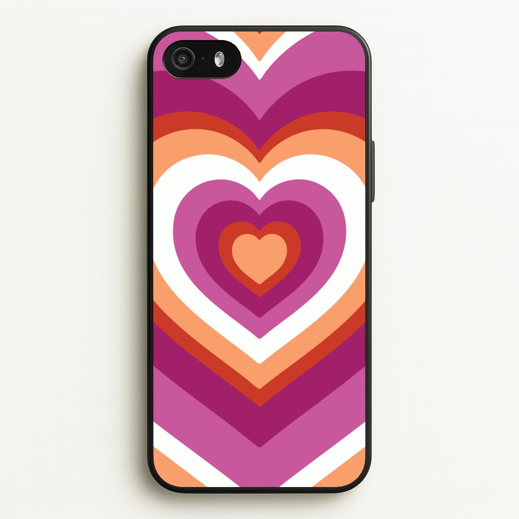 Lesbian Pride Heart  - Pride Phone Case for iPhone 5 / 5s / SE 2016