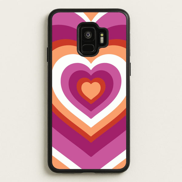 Lesbian Pride Heart  - Pride Phone Case for Galaxy S9