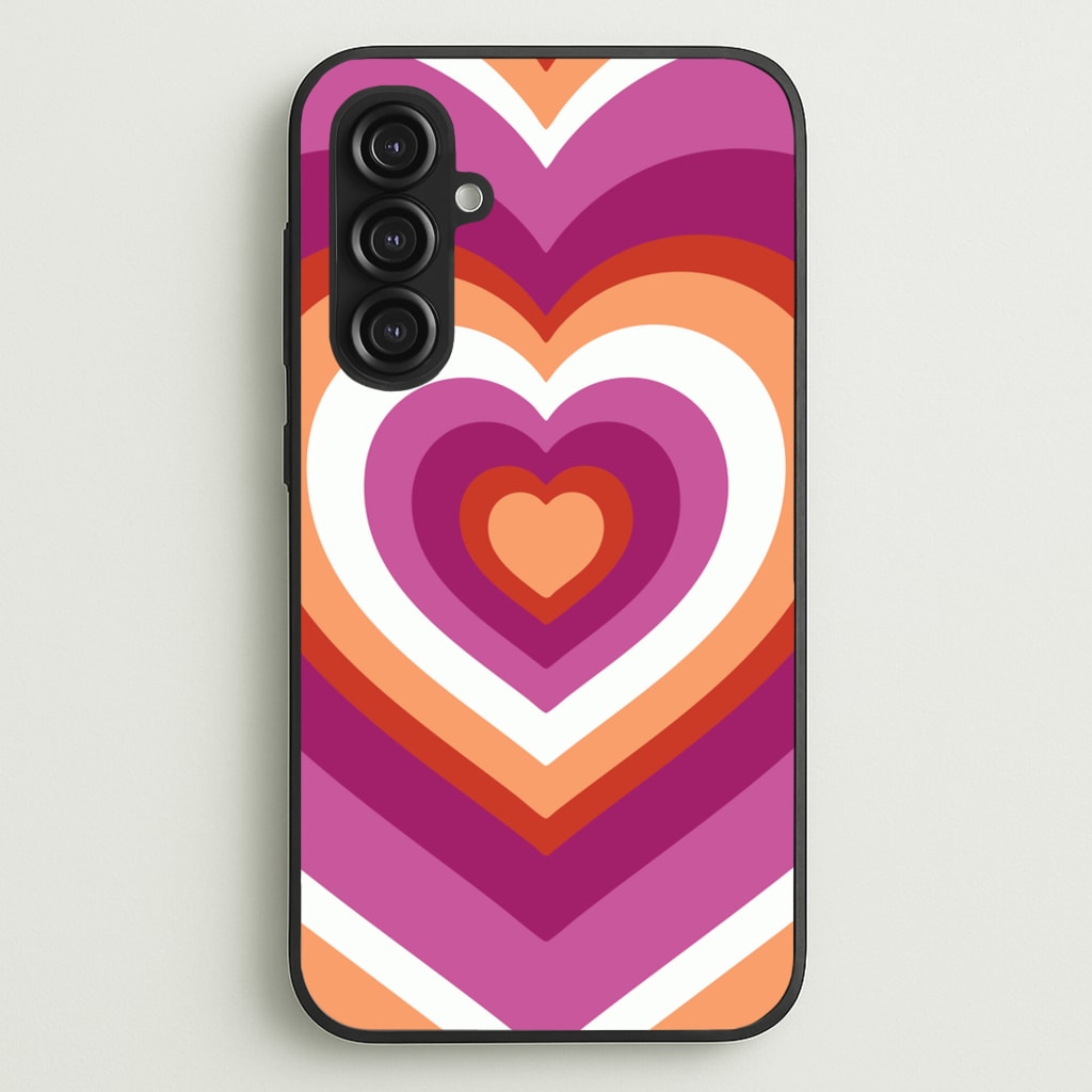 Lesbian Pride Heart  - Pride Phone Case for Galaxy S23FE