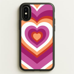 Lesbian Pride Heart  - Pride Phone Case for iPhone X / XS