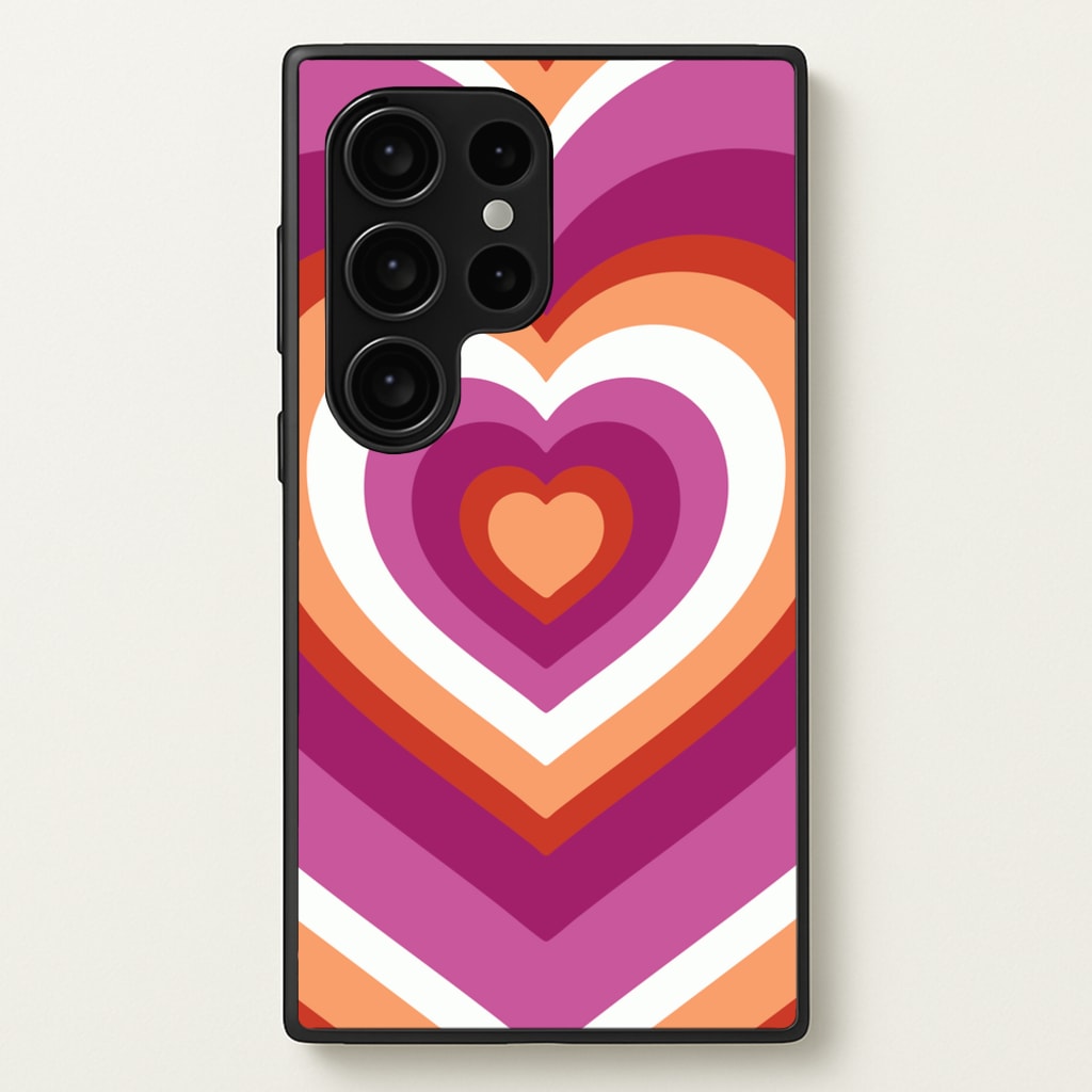 Lesbian Pride Heart  - Pride Phone Case for Galaxy S24 Ultra