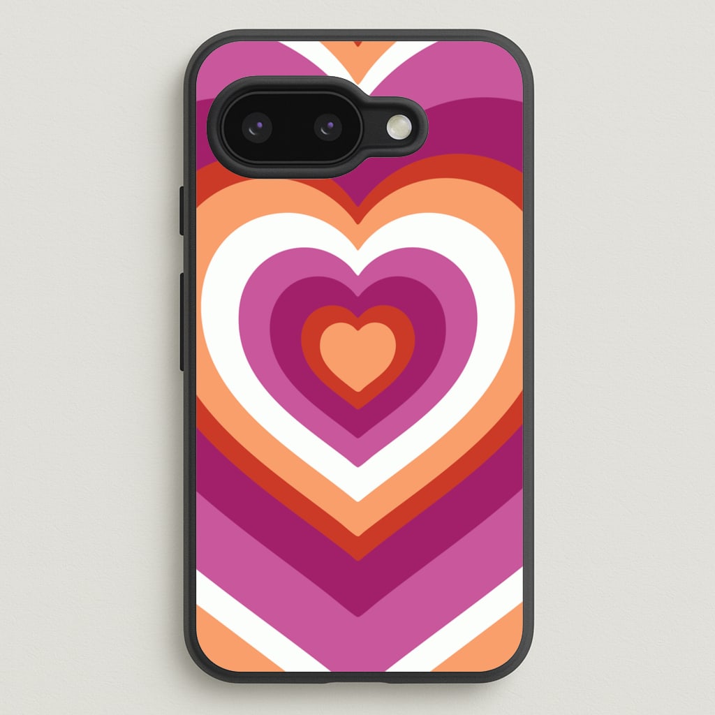 Lesbian Pride Heart  - Pride Phone Case for Google Pixel 9a