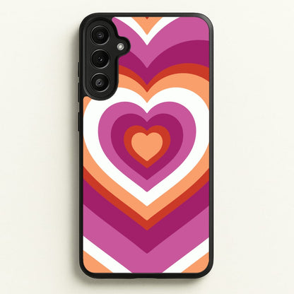 Lesbian Pride Heart  - Pride Phone Case for Galaxy A34