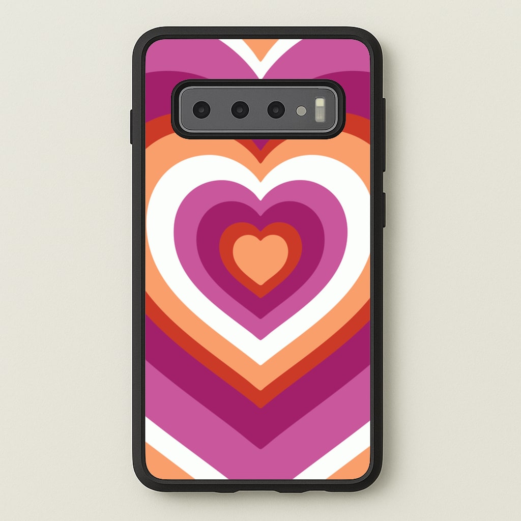Lesbian Pride Heart  - Pride Phone Case for Galaxy S10 Plus