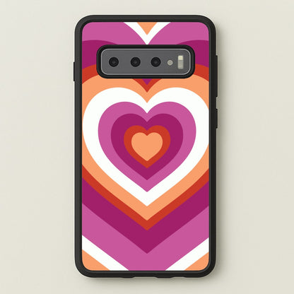 Lesbian Pride Heart  - Pride Phone Case for Galaxy S10 Plus