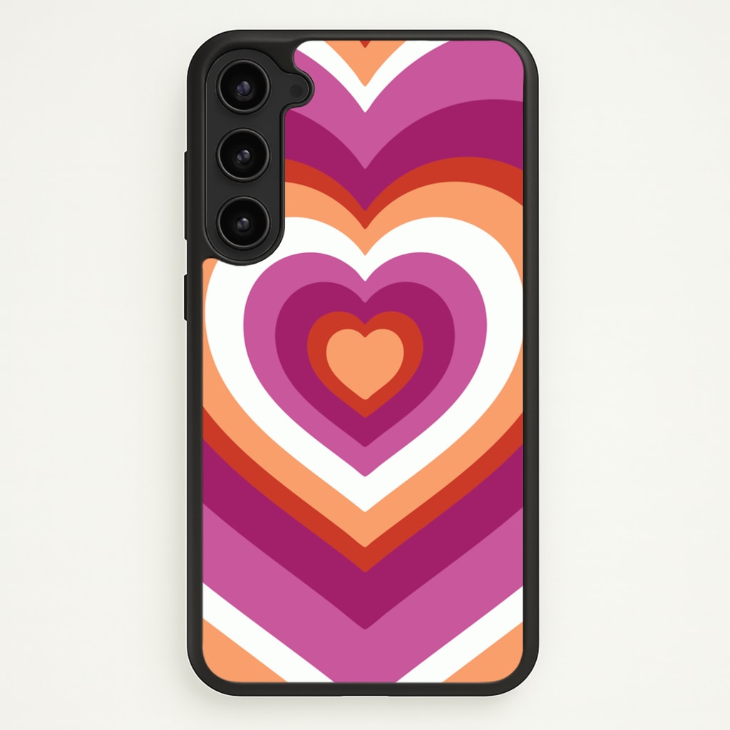 Lesbian Pride Heart  - Pride Phone Case for Galaxy S23