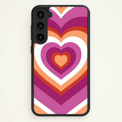 Lesbian Pride Heart  - Pride Phone Case for Galaxy S23
