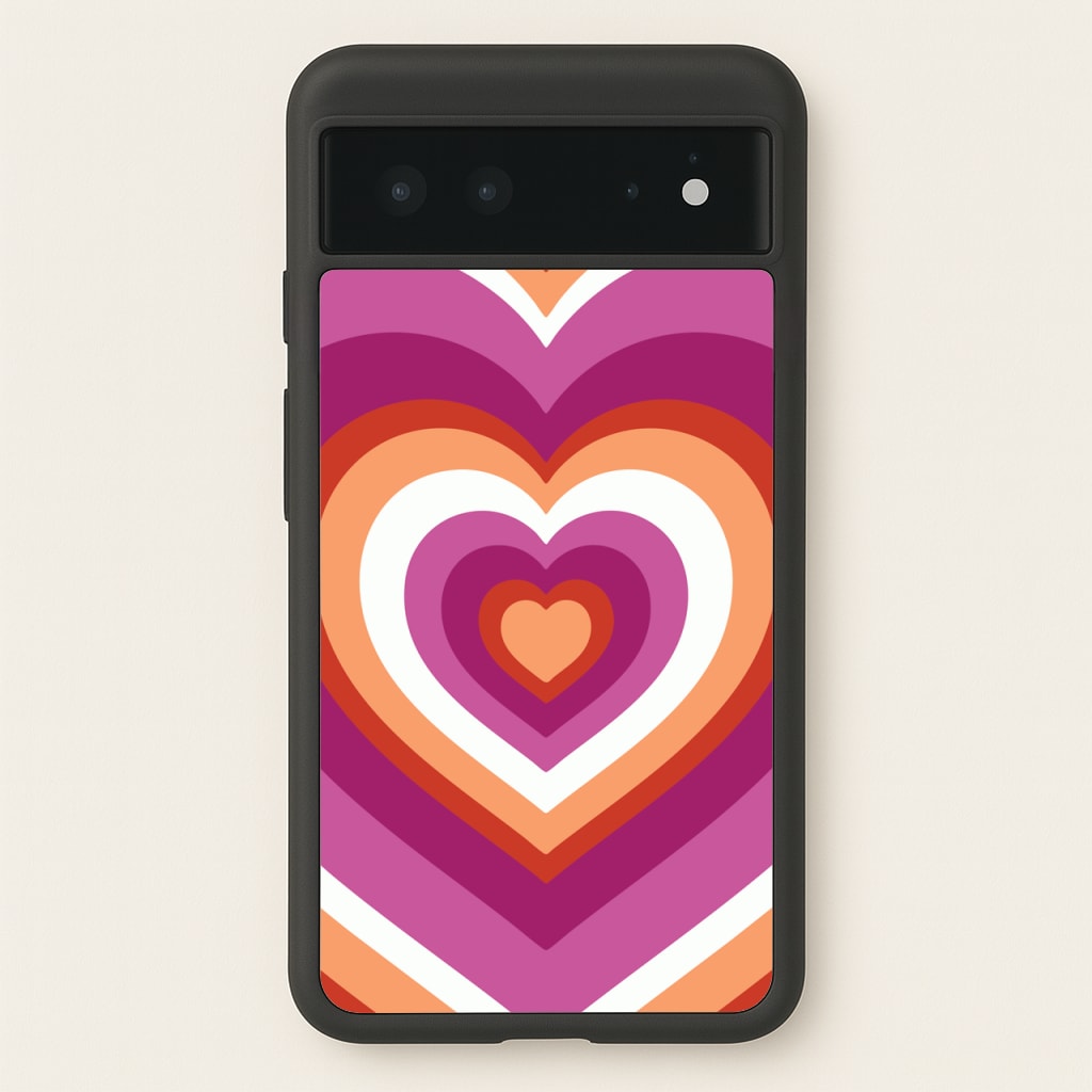 Lesbian Pride Heart  - Pride Phone Case for Google Pixel 6
