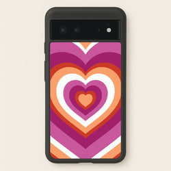 Lesbian Pride Heart  - Pride Phone Case for Google Pixel 6