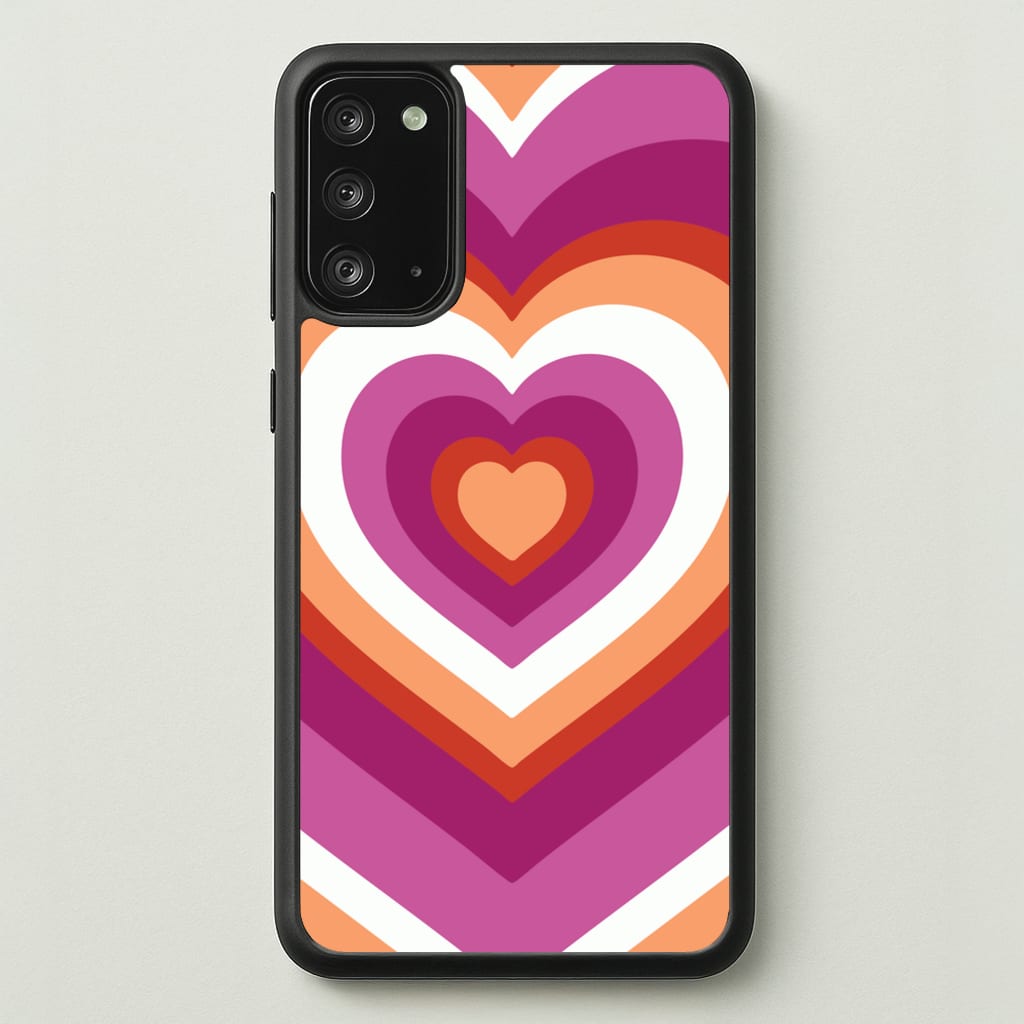 Lesbian Pride Heart  - Pride Phone Case for Galaxy Note 20
