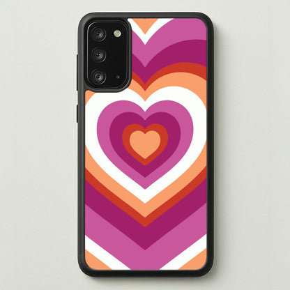 Lesbian Pride Heart  - Pride Phone Case for Galaxy Note 20