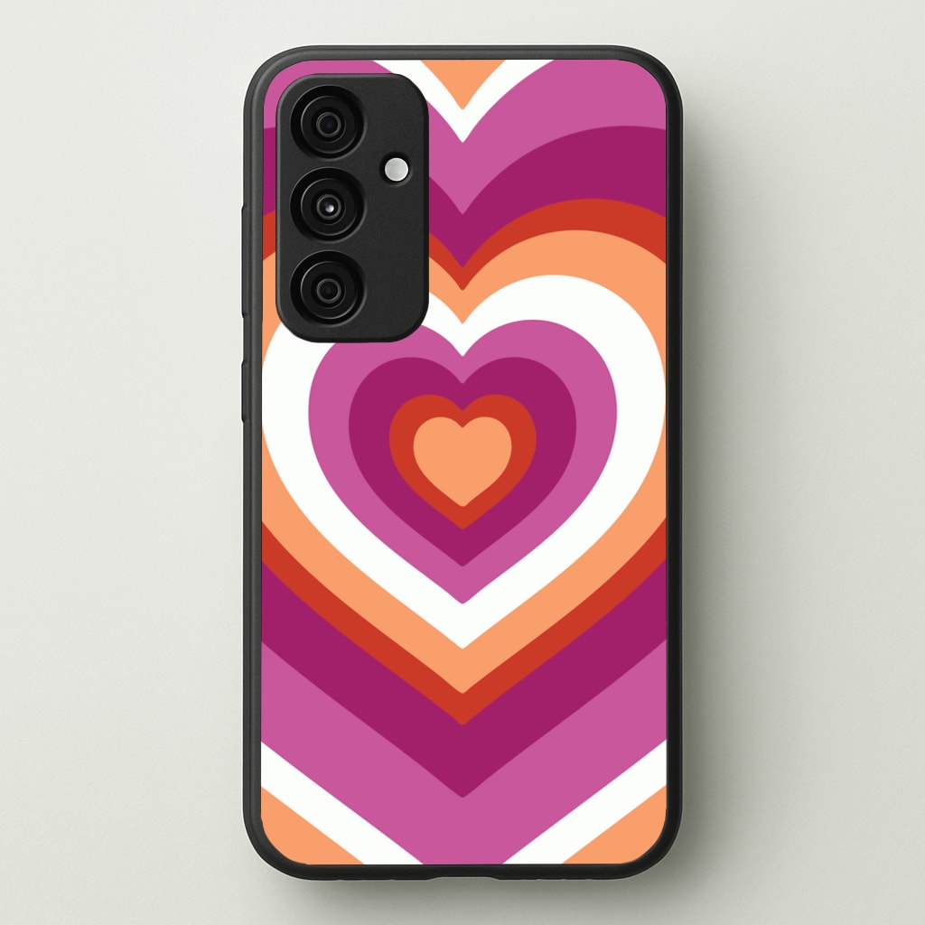 Lesbian Pride Heart  - Pride Phone Case for Galaxy A55