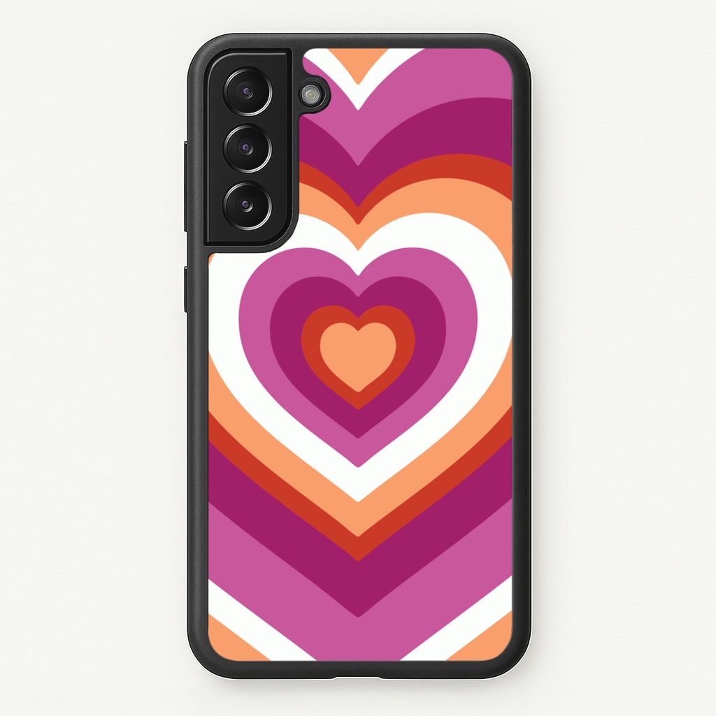 Lesbian Pride Heart  - Pride Phone Case for Galaxy S21 Plus