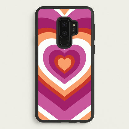 Lesbian Pride Heart  - Pride Phone Case for Galaxy S9 Plus
