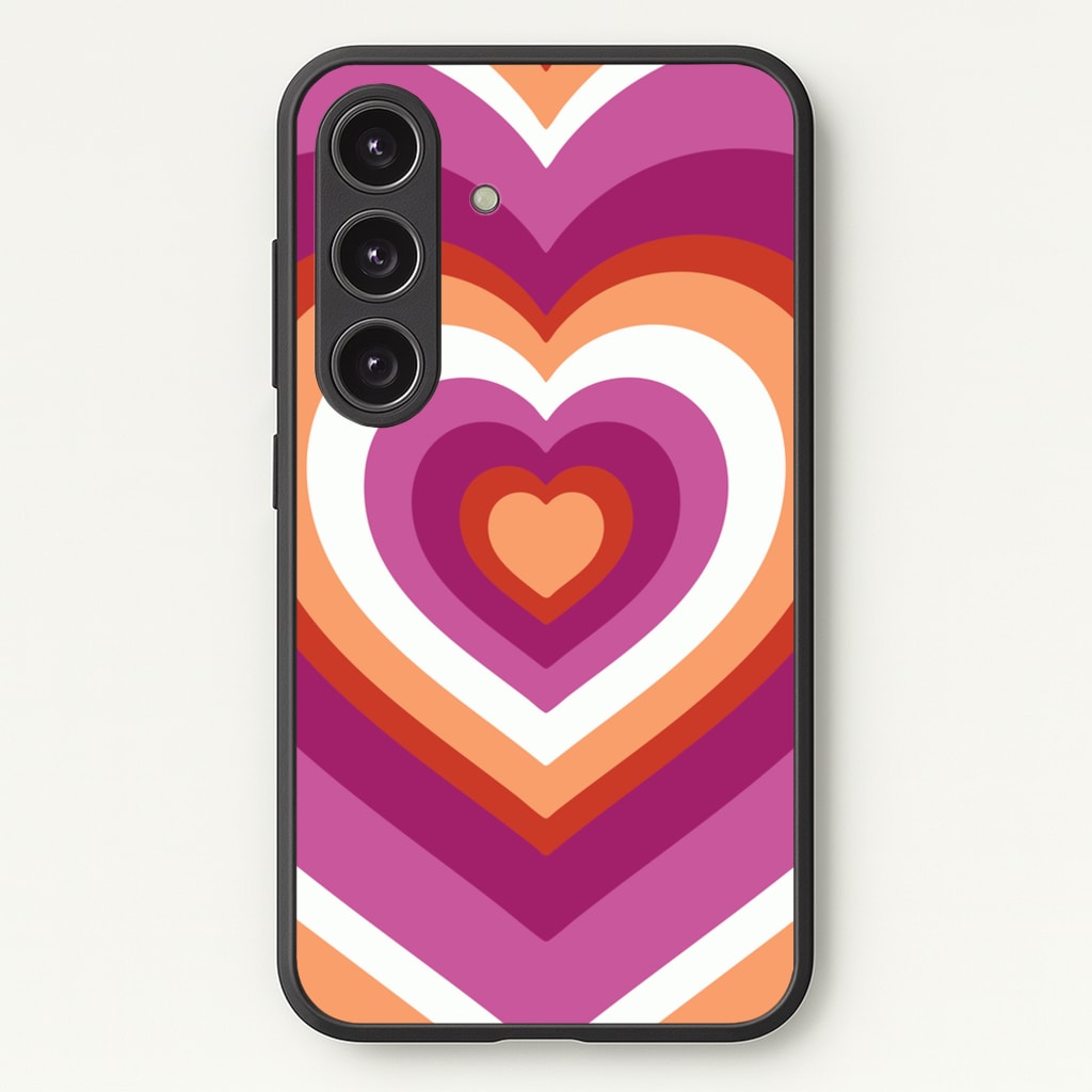 Lesbian Pride Heart  - Pride Phone Case for Galaxy S24FE