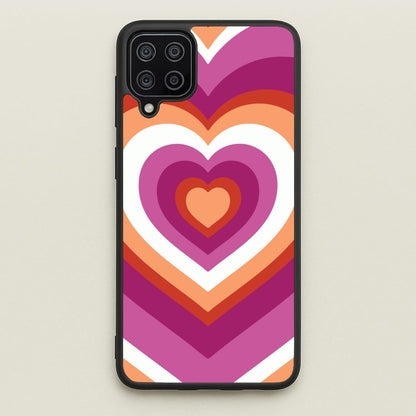 Lesbian Pride Heart  - Pride Phone Case for Galaxy A12