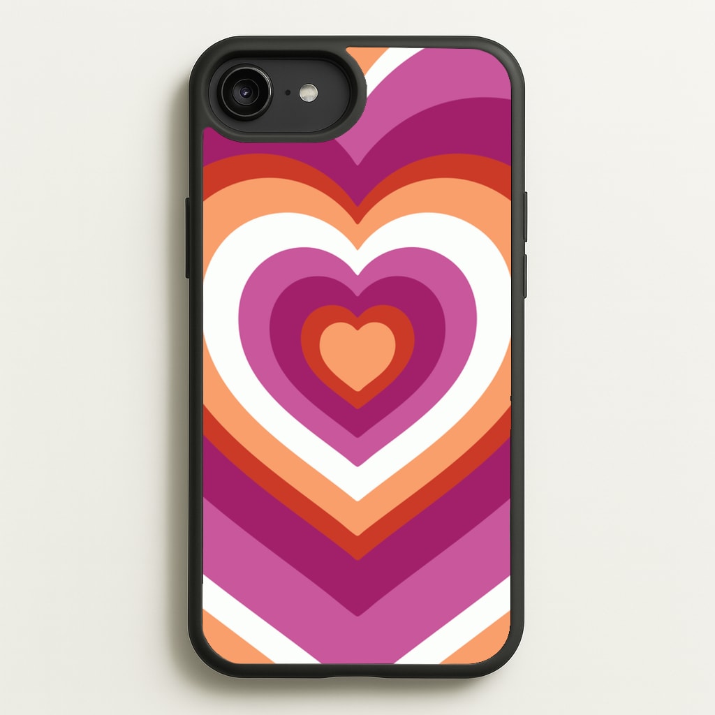 Lesbian Pride Heart  - Pride Phone Case for iPhone 6 Plus / 7 Plus / 8 Plus