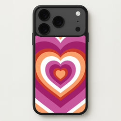 Lesbian Pride Heart Phone Case for iPhone 17 Pro Max