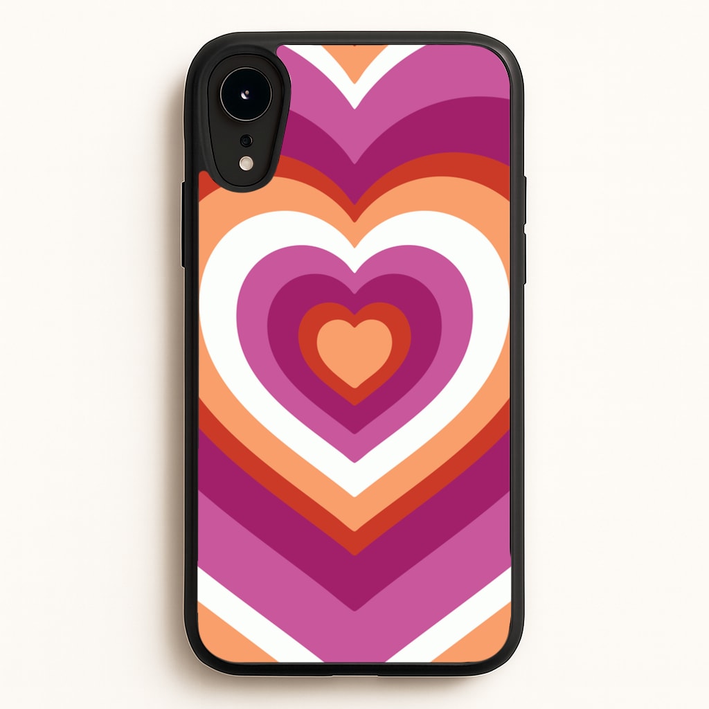 Lesbian Pride Heart  - Pride Phone Case for iPhone XR