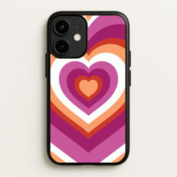 Lesbian Pride Heart  - Pride Phone Case for iPhone 12 / 12 Pro