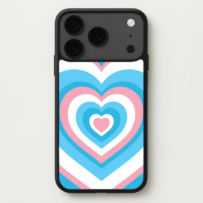 Trans Pride Heart Phone Case for iPhone 17 Pro