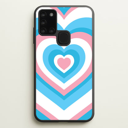 Trans Pride Heart  - Pride Phone Case for Galaxy A21s