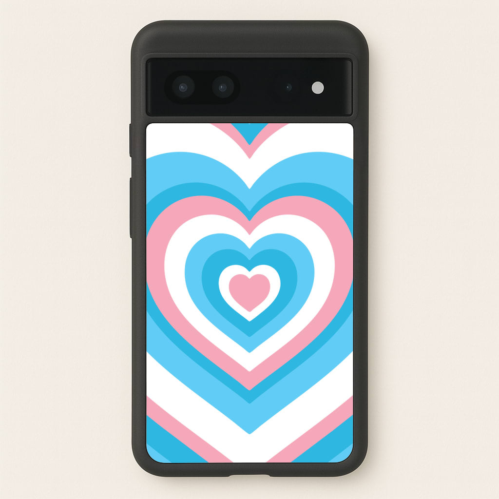 Trans Pride Heart  - Pride Phone Case for Google Pixel 7