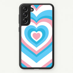 Trans Pride Heart  - Pride Phone Case for Galaxy S21FE