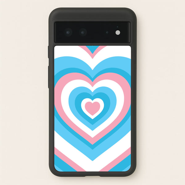 Trans Pride Heart  - Pride Phone Case for Google Pixel 6