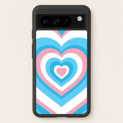 Trans Pride Heart  - Pride Phone Case for Google Pixel 8 Pro
