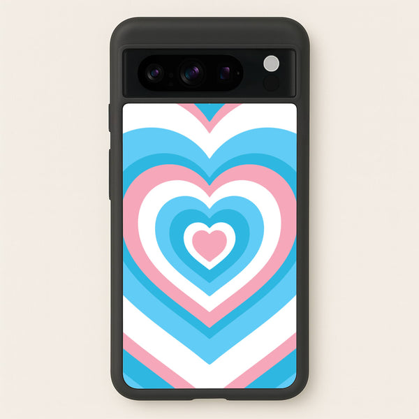 Trans Pride Heart  - Pride Phone Case for Google Pixel 8 Pro