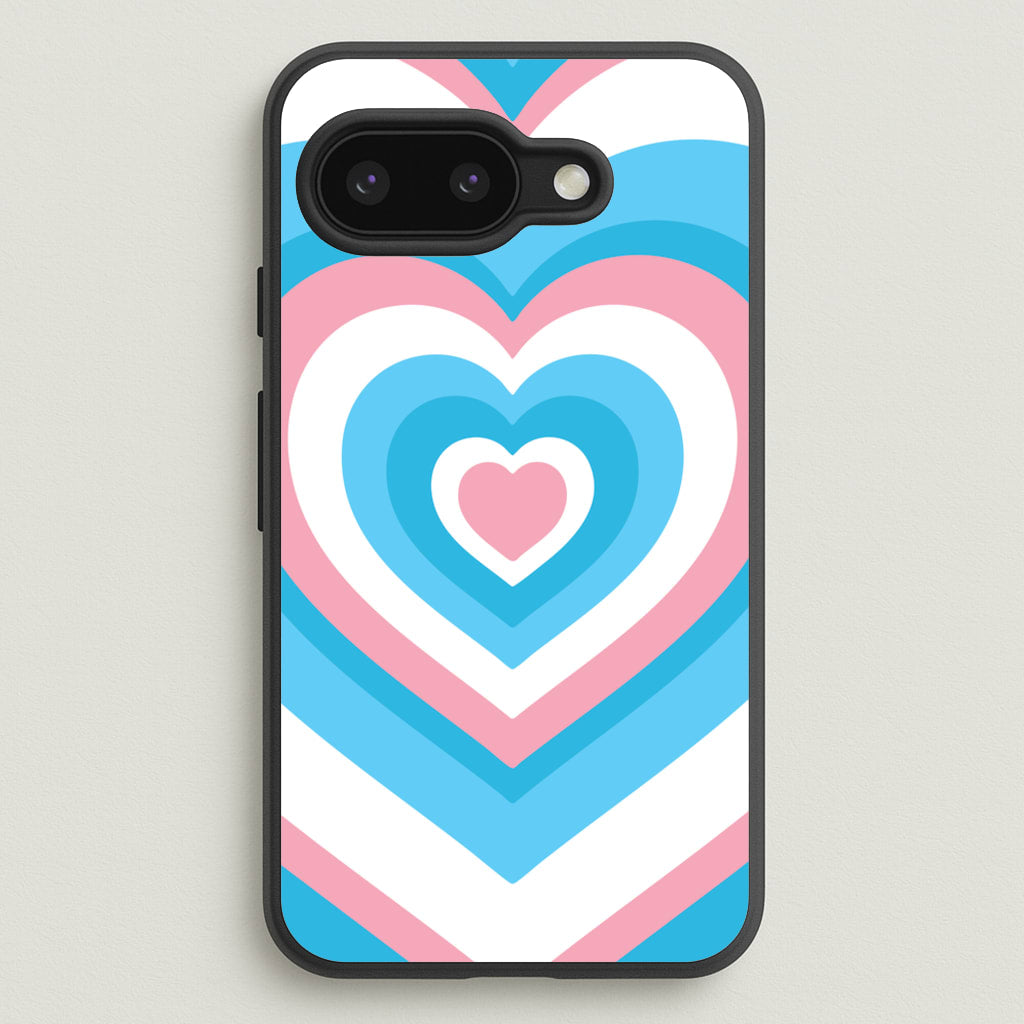 Trans Pride Heart  - Pride Phone Case for Google Pixel 9a