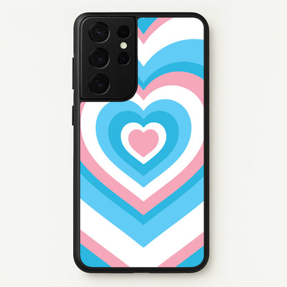 Trans Pride Heart  - Pride Phone Case for Galaxy S21 Ultra