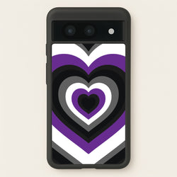 Asexual Pride Heart  - Pride Phone Case for Google Pixel 8a