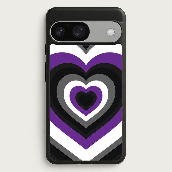 Asexual Pride Heart  - Pride Phone Case for Google Pixel 9 / 9 Pro