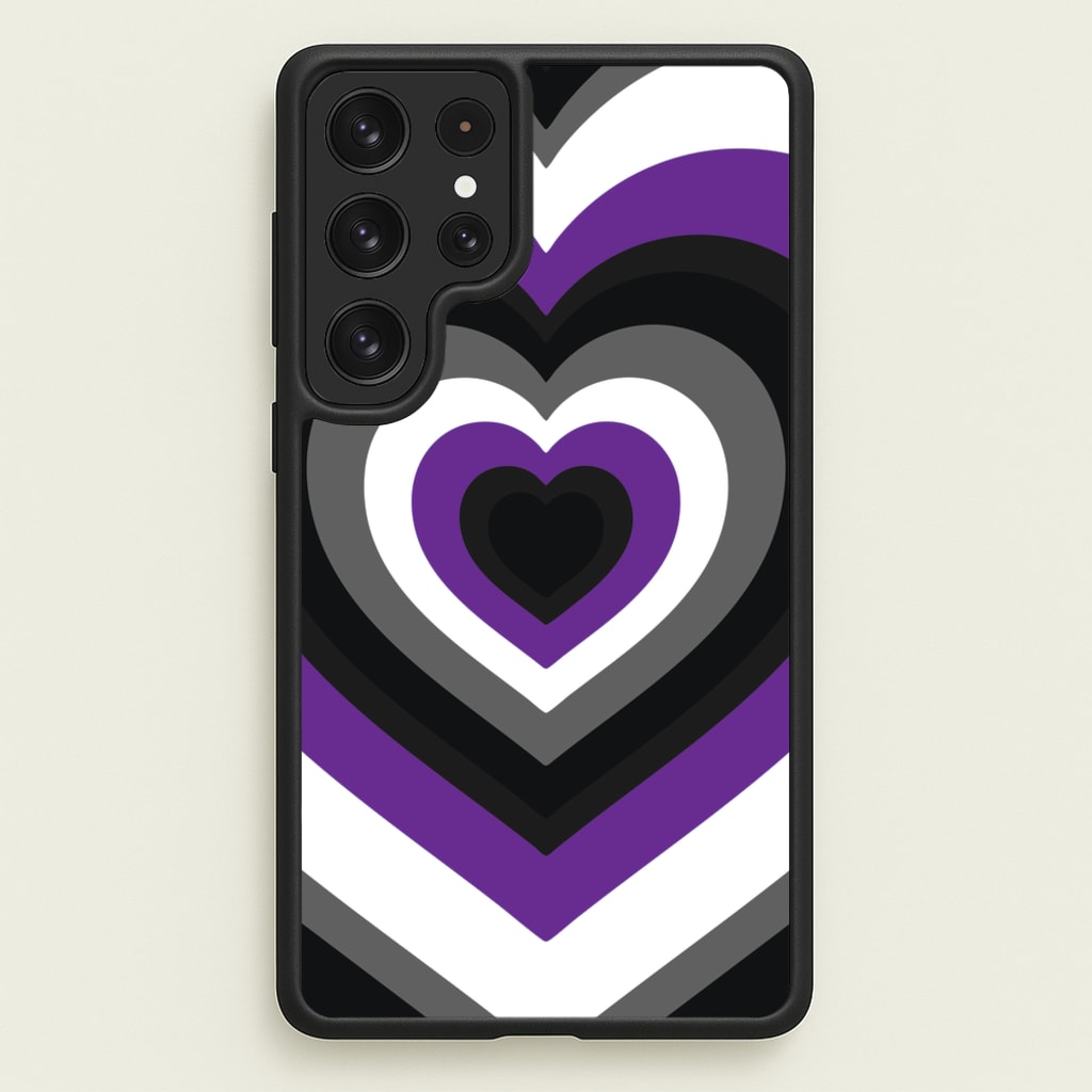 Asexual Pride Heart  - Pride Phone Case for Galaxy S22 Ultra