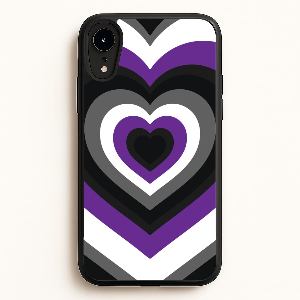 Asexual Pride Heart  - Pride Phone Case for iPhone XR