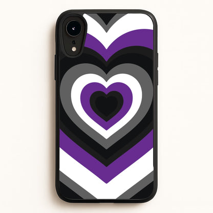 Asexual Pride Heart  - Pride Phone Case for iPhone XR