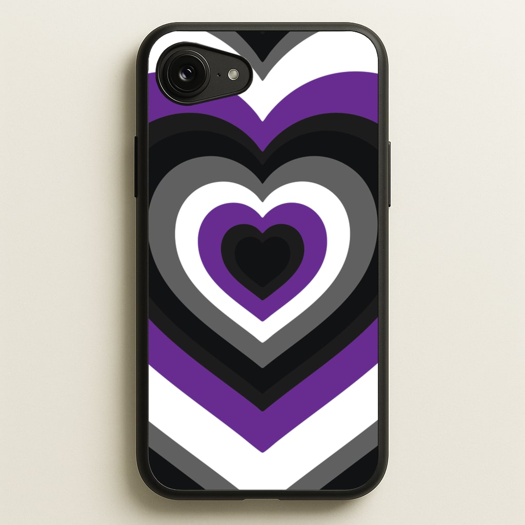 Asexual Pride Heart  - Pride Phone Case for iPhone 16e