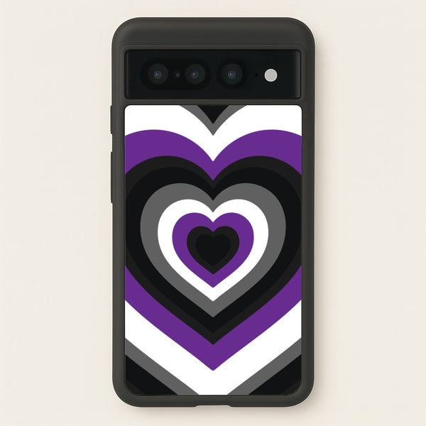 Asexual Pride Heart  - Pride Phone Case for Google Pixel 7 Pro