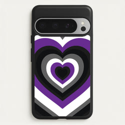 Asexual Pride Heart  - Pride Phone Case for Google Pixel 9 Pro XL