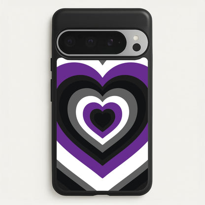 Asexual Pride Heart  - Pride Phone Case for Google Pixel 9 Pro XL