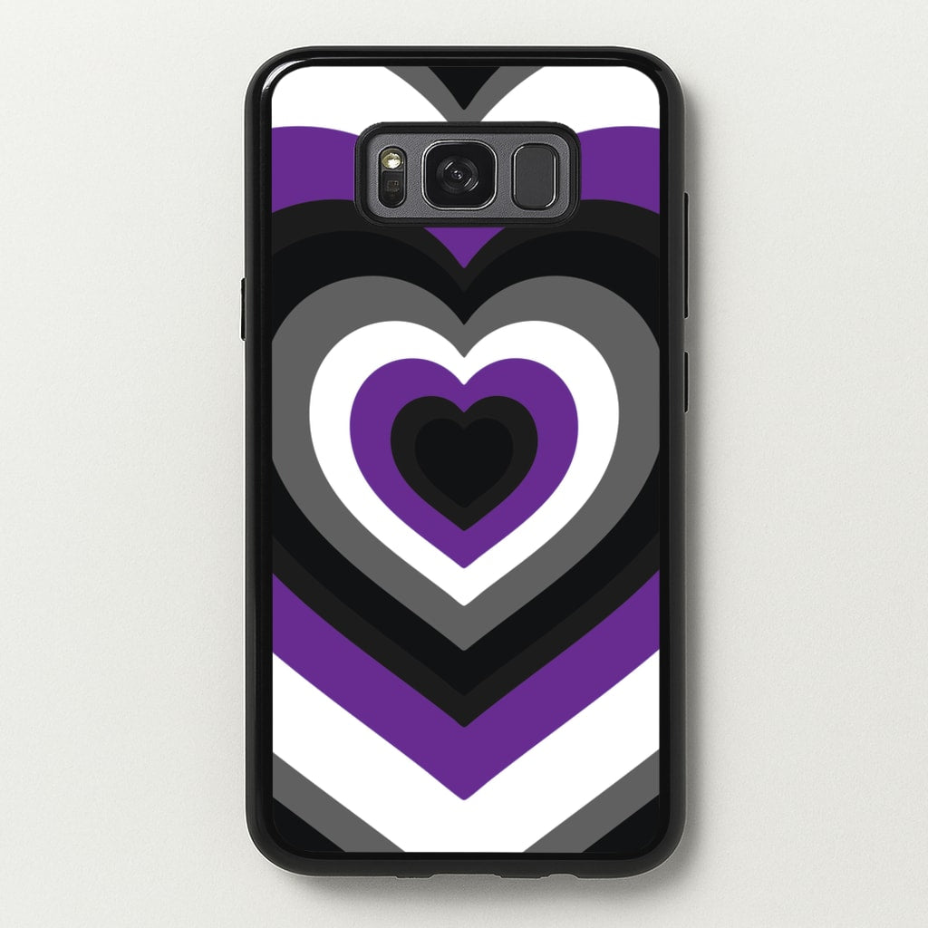 Asexual Pride Heart  - Pride Phone Case for Galaxy S8 Plus
