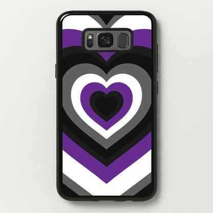 Asexual Pride Heart  - Pride Phone Case for Galaxy S8 Plus