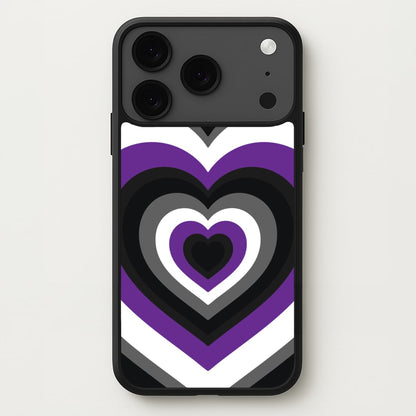 Asexual Pride Heart Phone Case for iPhone 17 Pro