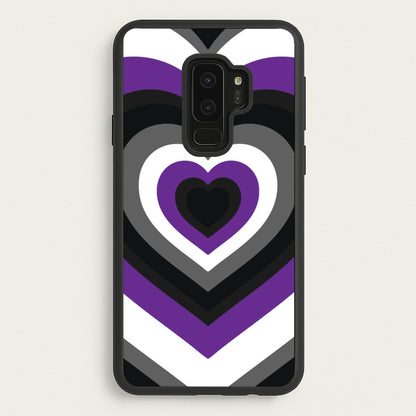Asexual Pride Heart  - Pride Phone Case for Galaxy S9 Plus