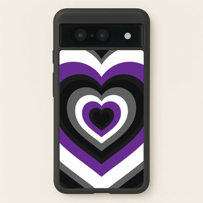 Asexual Pride Heart  - Pride Phone Case for Google Pixel 8