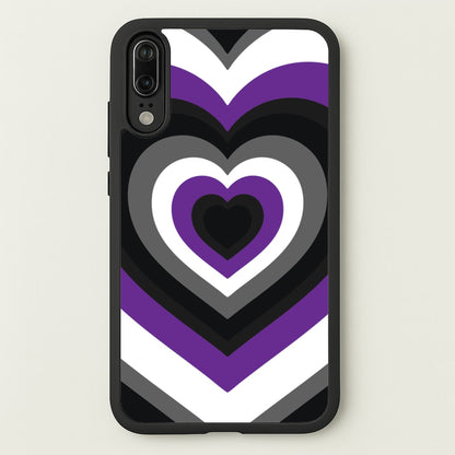 Asexual Pride Heart  - Pride Phone Case for Huawei P20